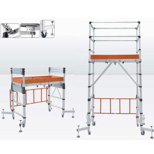 Telescopic scaffolding tower - telescopic,