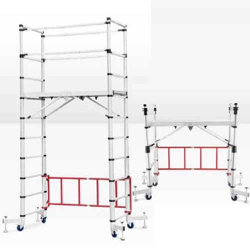 Telescopic scaffolding tower - telescopic,